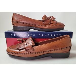 Dexter USA Women's Betsy Comfort Classics True Tan Leather Tassel Loafers Flats